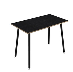 [92439] Tavolo alto 140x80xH105cm Nero/ Nero venato Skinny Metal