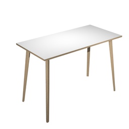 [92492] Tavolo alto 160x80xH105cm Rovere/Bianco Woody