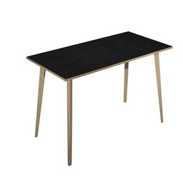 [92493] Tavolo alto 160x80xH105cm Rovere/Nero venato Woody