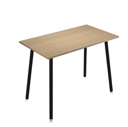 [92440] Tavolo alto 180x80xH105cm Nero/ Rovere Skinny Metal