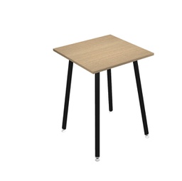 [92434] Tavolo alto 80x80xH105cm Nero/ Rovere Skinny Metal