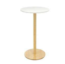 [82923] Tavolo alto D60 x H110cm Bianco Woody Paperflow