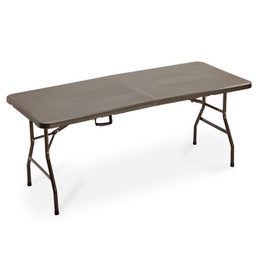 [91685] Tavolo pieghevole L183cm in HDPE noce Horeca