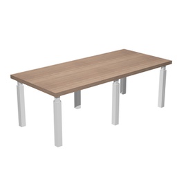 [96991] Tavolo riunione 220x100cm PRESTIGE QUADRO Ciliegio arabis/bianco
