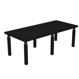 [96992] Tavolo riunione 220x100cm PRESTIGE QUADRO nero venato/nero