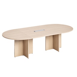 [83015] Tavolo riunione ovale 140x120cm Rovere - AgorA' Direction