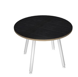 [92433] Tavolo riunione tondo D100cm Nero venato Skinny Metal