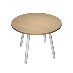 [92431] Tavolo riunione tondo D100cm Rovere Skinny Metal