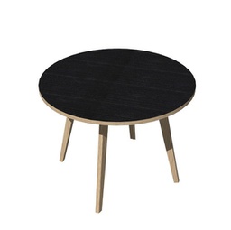 [92484] Tavolo riunione tondo D100cm Rovere/Nero venato Woody