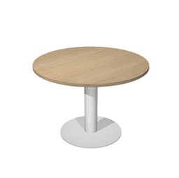 [83019] Tavolo riunione tondo D120cm gamba metallo Rovere - AgorA' Direction