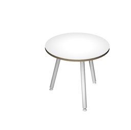 [92429] Tavolo riunione tondo D80cm Bianco Skinny Metal