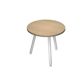 [92428] Tavolo riunione tondo D80cm Rovere Skinny Metal