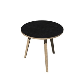 [92481] Tavolo riunione tondo D80cm Rovere/Nero venato Woody