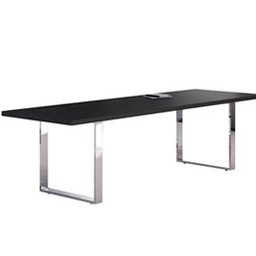 [74333] TAVOLO RIUNIONI 220x100cm NERO VEN. - PRESTIGE METAL