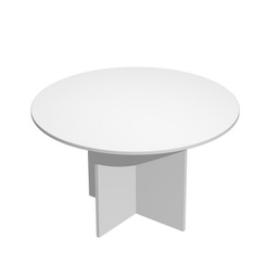 [89536] Tavolo riunioni 4 posti D120 x H72cm Bianco - EASY