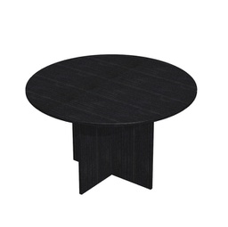 [89538] Tavolo riunioni 4 posti D120 x H72cm Nero venato frassino - EASY