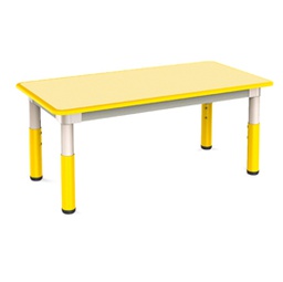[85986] TAVOLO TELESCOPICO 120X60X46CM H46/58CM GIALLO CWR