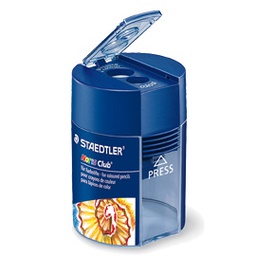 [25161] Temperamatite 2 fori per matite colorate c/contenitore Noris Club STAEDTLER