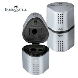 [45825] TEMPERAMATITE 3 FORI GRIP 2001 SILVER C/DOPPIO SERBATOIO FABER CASTELL