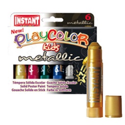 [71135] TEMPERA SOLIDA PLAYCOLOR 6 COLORI METAL in STICK da 10GR