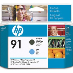 [HPC9460A] TESTINA DI STAMPA HP 91 NERO OPACO E CIANO