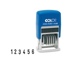 [38118] Timbro mini numeratore S126 6colonne 3,8mm autoinchiostrante COLOP