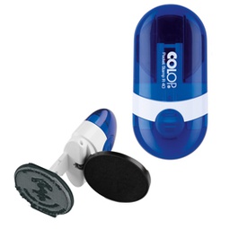 [48006] Timbro Pocket Stamp R40 diametro 40mm 5righe autoinchiostrante blu COLOP