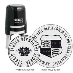 [51187] Timbro Printer R40 diametro 40mm personalizzabile autoinchiostrante COLOP