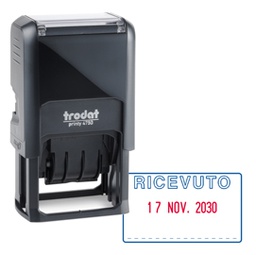 [86975] Timbro Printy 4750/1 4.0 41x24mm DATARIO+RICEVUTO autoinch. TRODAT