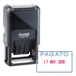 [86976] Timbro Printy 4750/2 4.0 41x24mm DATARIO+PAGATO autoinch. TRODAT