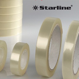 [STL6202] TORRE 10 ROTOLI NASTRO ADESIVO 15MMX66MT TRASPARENTE STARLINE