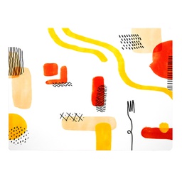 [91130] Tovaglietta americana 41x31cm Linea Spaghetti - bianca
