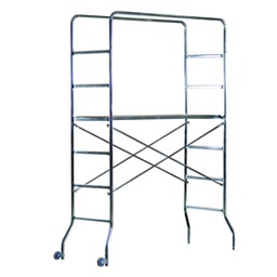 [80749] TRABATTELLO in ACCIAIO ZINC. 130x60cm - H188cm Trio