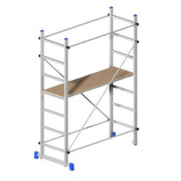 [80747] TRABATTELLO in ALLUMINIO 158x80cm - H210cm Superminio