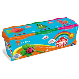 [51277] TRIS BARATTOLI DIDO' 220GR VERDE-ARANCIO-MAGENTA