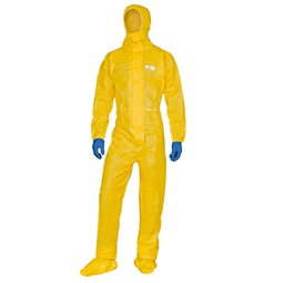 [89994] Tuta di protez. da rischio chimico DT300 Tg XXL giallo Deltachem