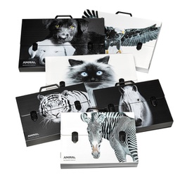 [92841] Valigetta polionda Animal Friends 28x38 dorso 5cm fantasie assortite Colorosa