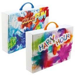 [82017] Valigetta polionda Color 28x39cm dorso 8cm fantasie assortite