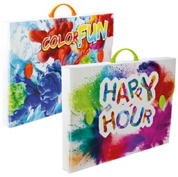 [82018] Valigetta polionda Color 36,5x56,5cm dorso 5,5cm fantasie assortite