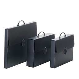 [89091] Valigetta polionda Every Line Total Black 27x37,5cm dorso 5cm Favorit