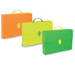 [82015] Valigetta polionda Fluo 28x39cm dorso 8cm colori assortiti