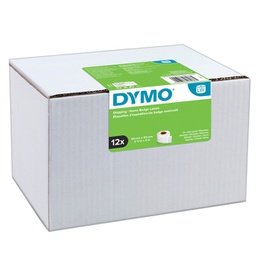 [93273] Value pack 12 rotoli etichette Spediz/Badge 54x101mm bianco (220etic/rt Dymo LW