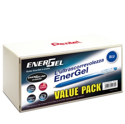 [90024] Valuepack 20+4 roller ENERGel Slim BL437 blu 0.7mm Pentel