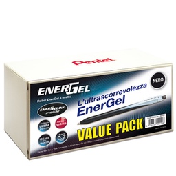 [90023] Valuepack 20+4 roller ENERGel Slim BL437 nero 0.7mm Pentel