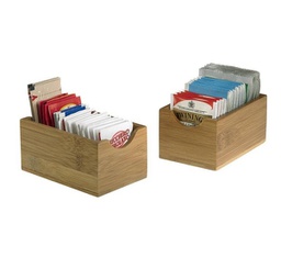 [91097] Vaschetta portabustine in bamboo 7x11x5,5cm naturale Leone