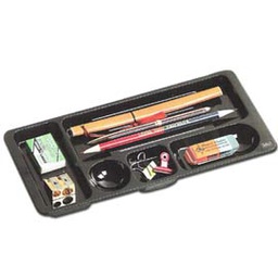 [49186] VASCHETTA PORTACANCELLERIA 26X12,5X2CM NERO ART.3712