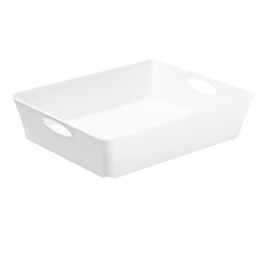 [71103] VASSOIO MULTIUSO 37,5x26,6xH6cm BIANCO LIVING