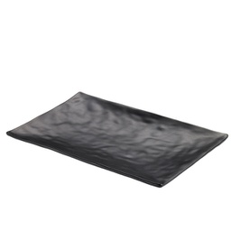 [96755] Vassoio rettangolare nero in melamina 24x13,8x2cm Leone