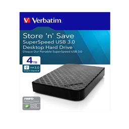[VERB47685] Verbatim HDD esterno 3.5'' 4TB USB 3.0