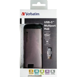 [VERB49142] Verbatim USB-C ADAPTER USB 3.1 G1 / USB 3.0 X 3 / HDMI / SDHC / MICRO SDHC / R